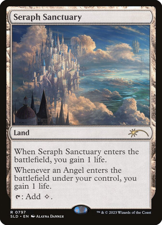 (797) Magic The Gathering Secret Lair Drop Series Single: Seraph Sanctuary (V.2)  Rare