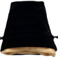 Fanroll: Small Velvet Dice Bag: Black w/ Gold Satin