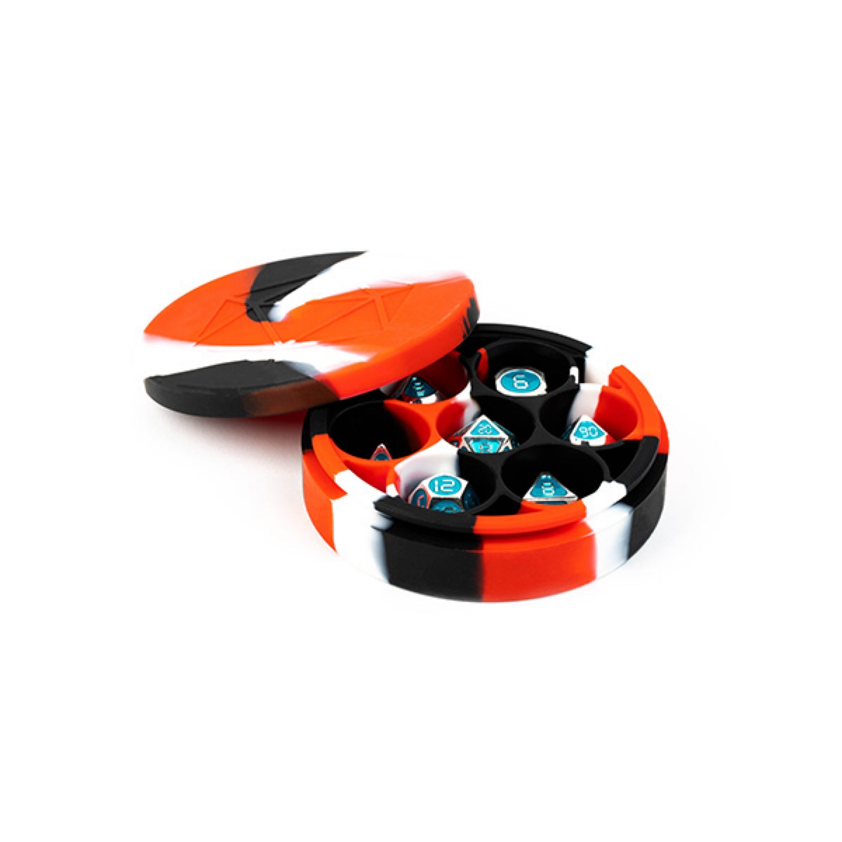 Fanroll: Silicone Round Dice Case: Red/Black/White