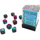 Chessex: Gemini 12mm D6 Dice Block: Purple & Teal w/Gold