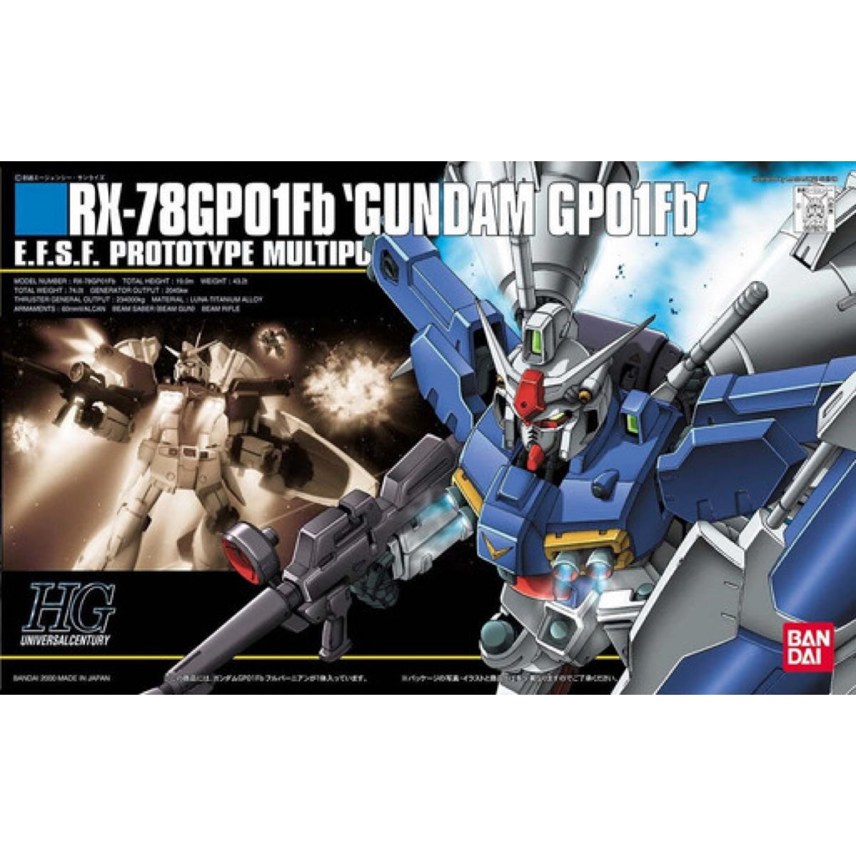 Gundam Model Kit: 1/144 RX-78 GP01FB: High Grade Universal Century (HGUC)
