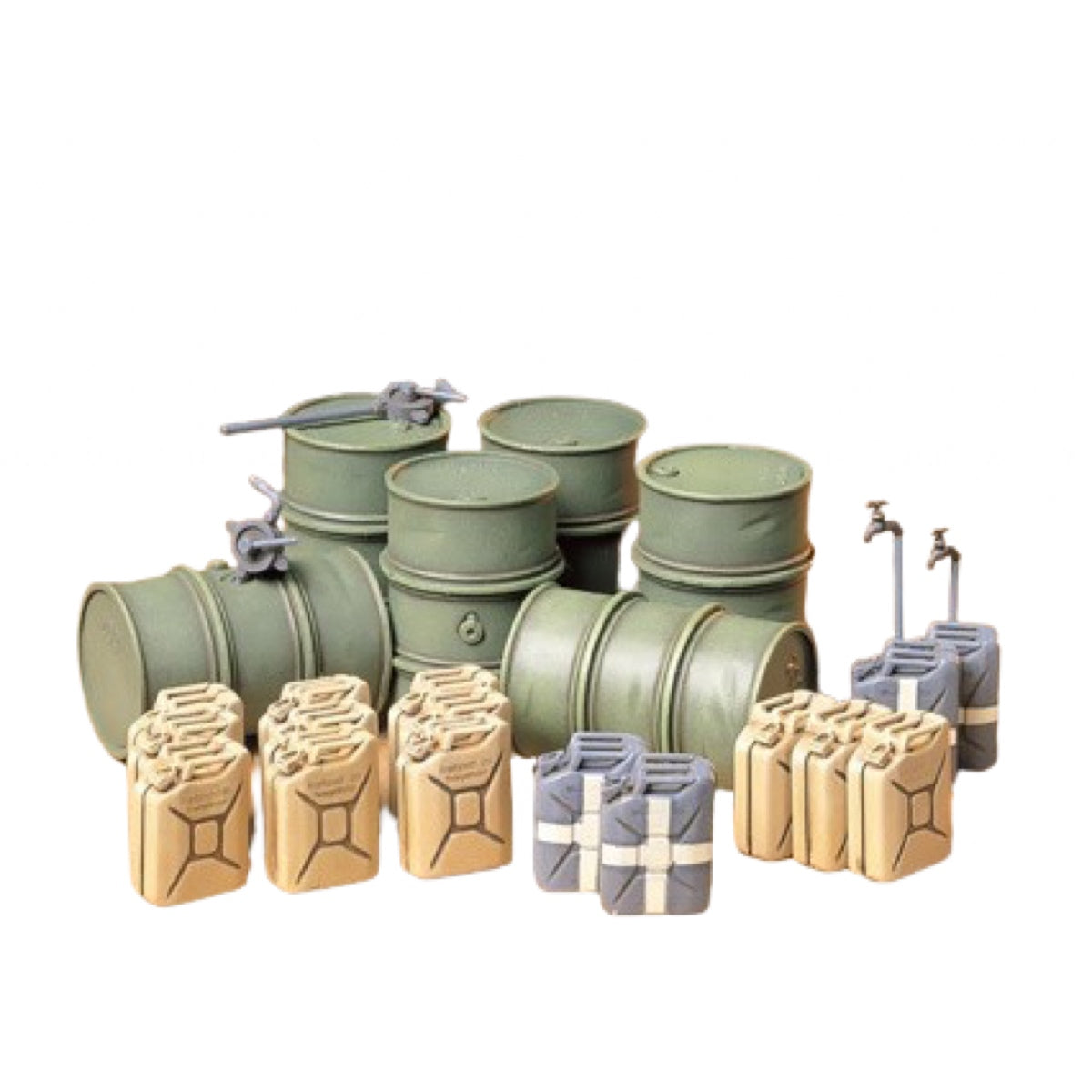 TAMIYA: German Fuel Drums & Jerry Cans Set