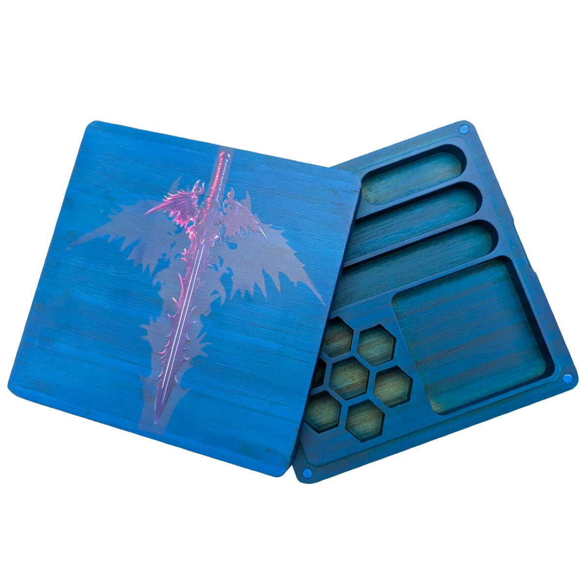 Mystery Dice Goblin (MDG): Wooden Dice Box - Blue