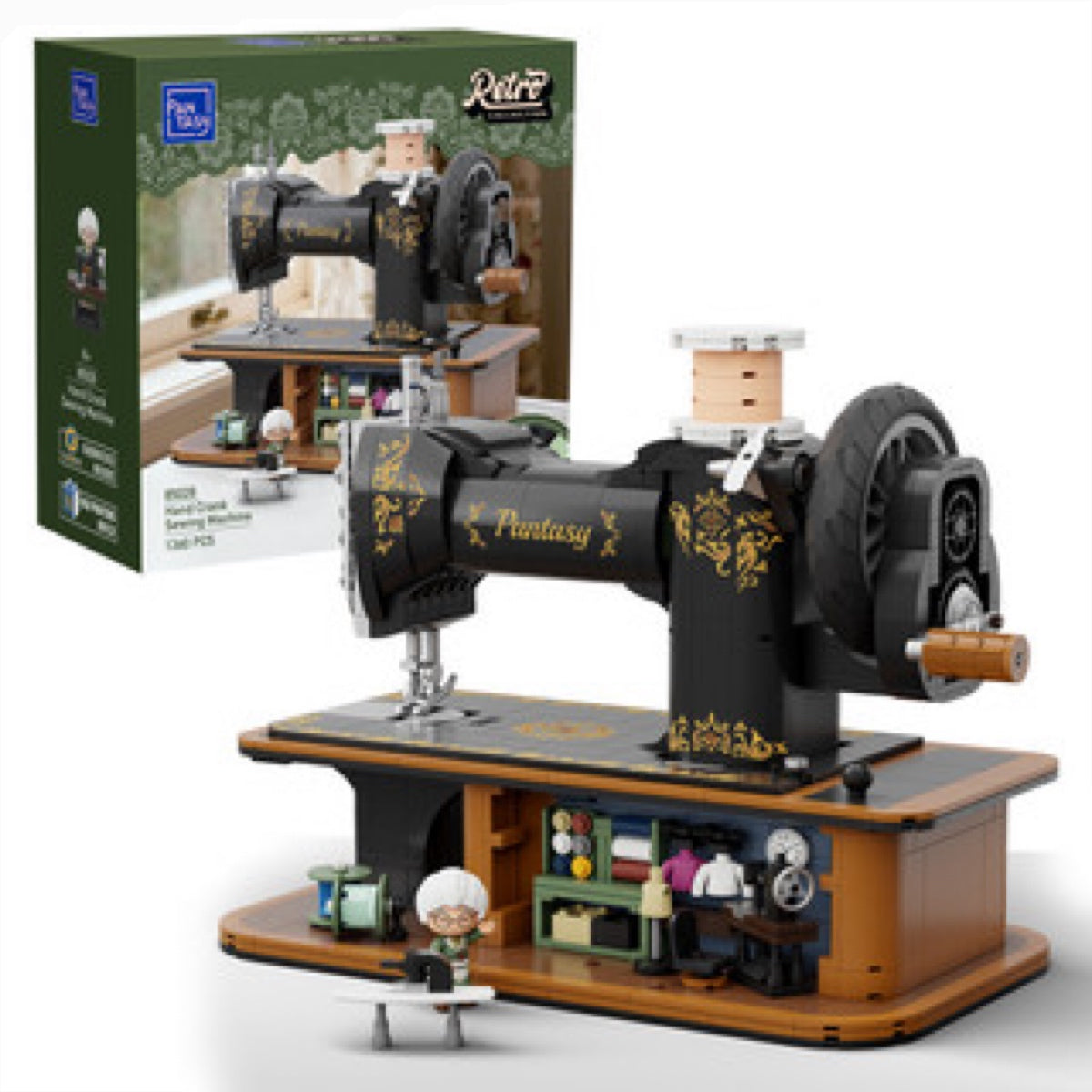 Pantasy: Antique Hand Crank Sewing Machine (1360 pcs)