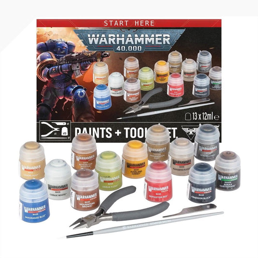 Warhammer 40,000 (40K): Paints & Tools Set