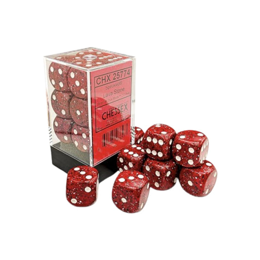 Chessex: Speckled 16mm Dice Block: Lava Stone
