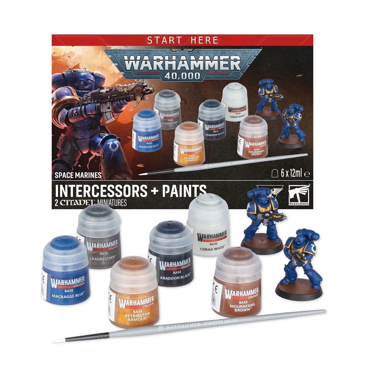 Warhammer 40,000: Space Marines: Intercessors & Paints