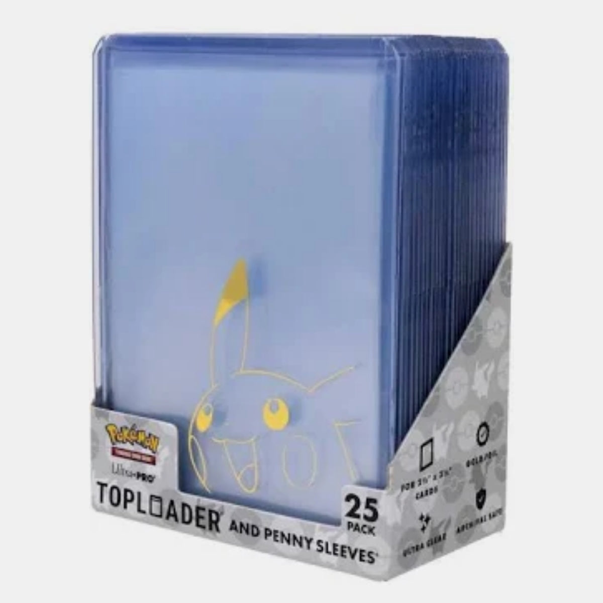 Ultra Pro: Pokemon Pikachu Toploader Penny Sleeves Combo Pack (25 pack)