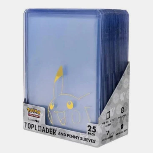 Ultra Pro: Pokemon Pikachu Toploader Penny Sleeves Combo Pack (25 pack)
