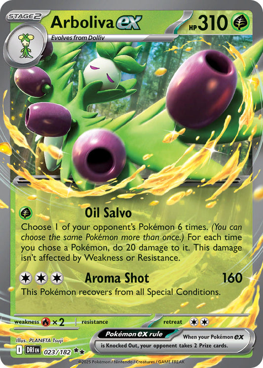 (023/182) Pokemon TCG Destined Rivals Single: Arboliva ex   Double Rare