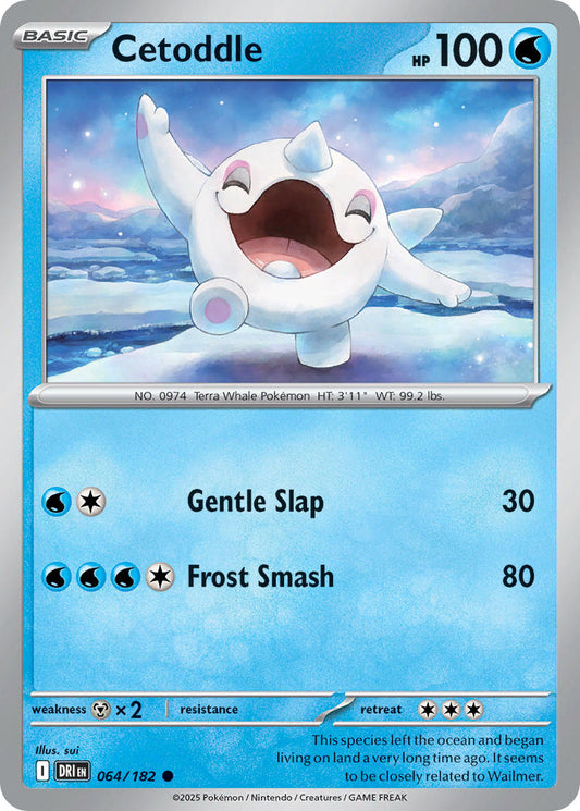 (064/182) Pokemon TCG Destined Rivals Single: Cetoddle  Reverse Holo Common