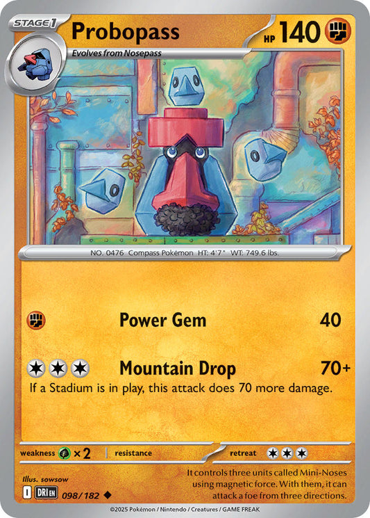 (098/182) Pokemon TCG Destined Rivals Single: Probopass  Reverse Holo Uncommon