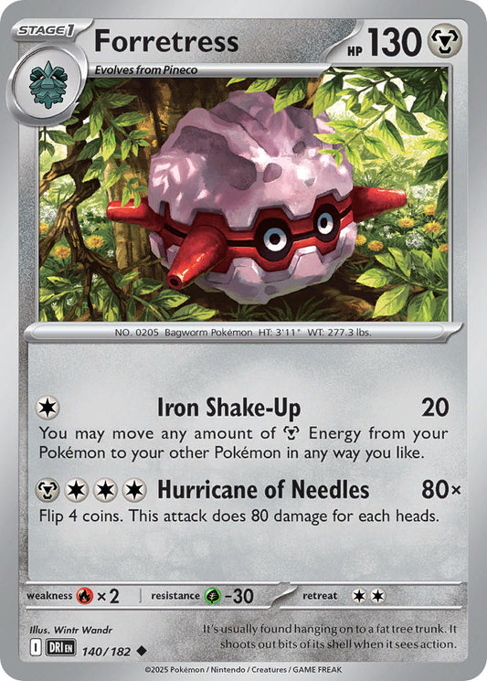 (140/182) Pokemon TCG Destined Rivals Single: Forretress   Uncommon