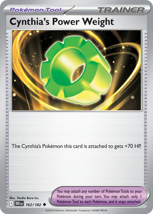 (162/182) Pokemon TCG Destined Rivals Single: Cynthia's Power Weight  Uncommon