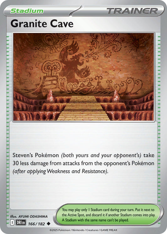 (166/182) Pokemon TCG Destined Rivals Single: Granite Cave  Uncommon