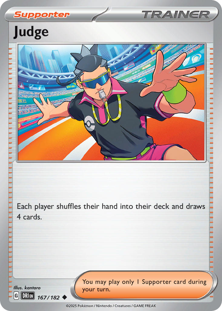 (167/182) Pokemon TCG Destined Rivals Single: Judge  Uncommon