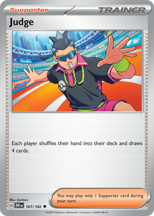 (167/182) Pokemon TCG Destined Rivals Single: Judge  Uncommon