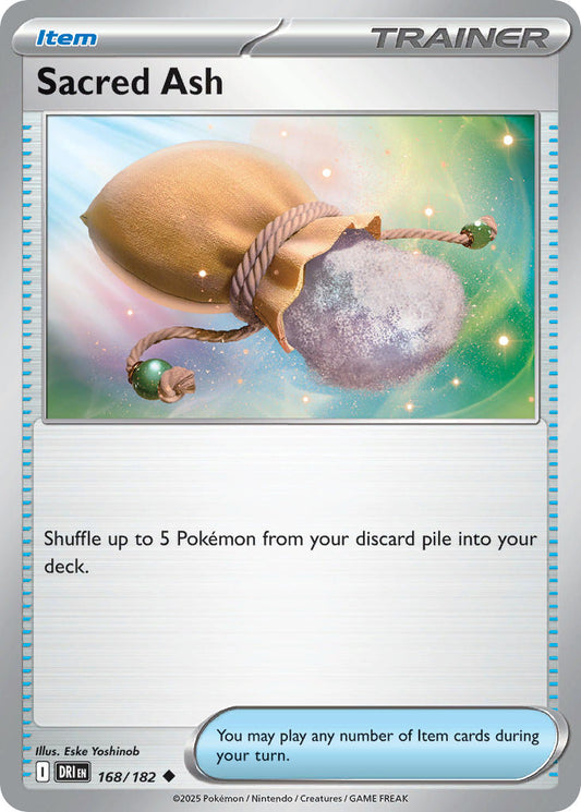 (168/182) Pokemon TCG Destined Rivals Single: Sacred Ash Reverse Holo Uncommon