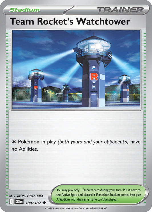 (180/182) Pokemon TCG Destined Rivals Single: Team Rocket's Watchtower  Uncommon