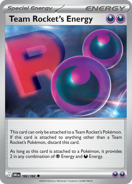 (182/182) Pokemon TCG Destined Rivals Single: Team Rocket's Energy  Uncommon