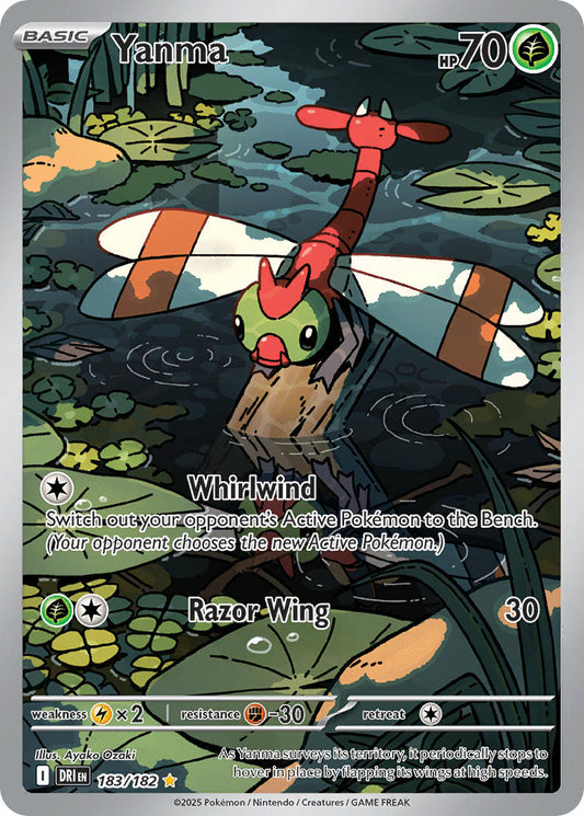 (183/182) Pokemon TCG Destined Rivals Single: Yanma   Illustration Rare