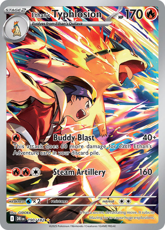 (190/182) Pokemon TCG Destined Rivals Single: Ethan's Typhlosion   Illustration Rare
