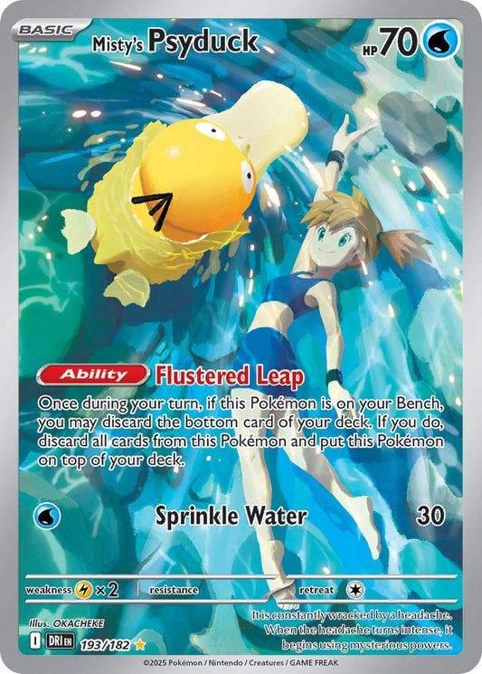 (193/182) Pokemon TCG Destined Rivals Single: Misty's Psyduck   Illustration Rare