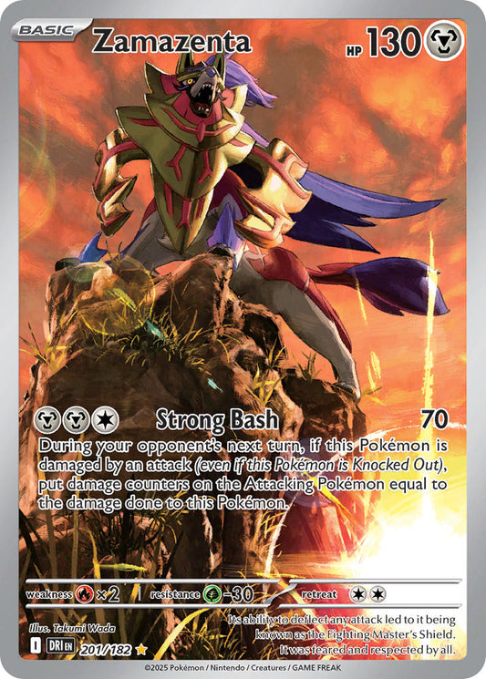 (201/182) Pokemon TCG Destined Rivals Single: Zamazenta   Illustration Rare