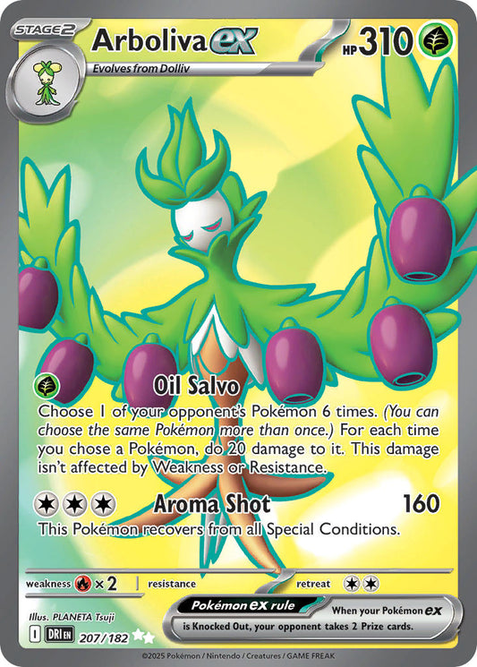 (207/182) Pokemon TCG Destined Rivals Single: Arboliva ex   Ultra Rare