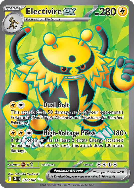 (212/182) Pokemon TCG Destined Rivals Single: Electivire ex   Ultra Rare