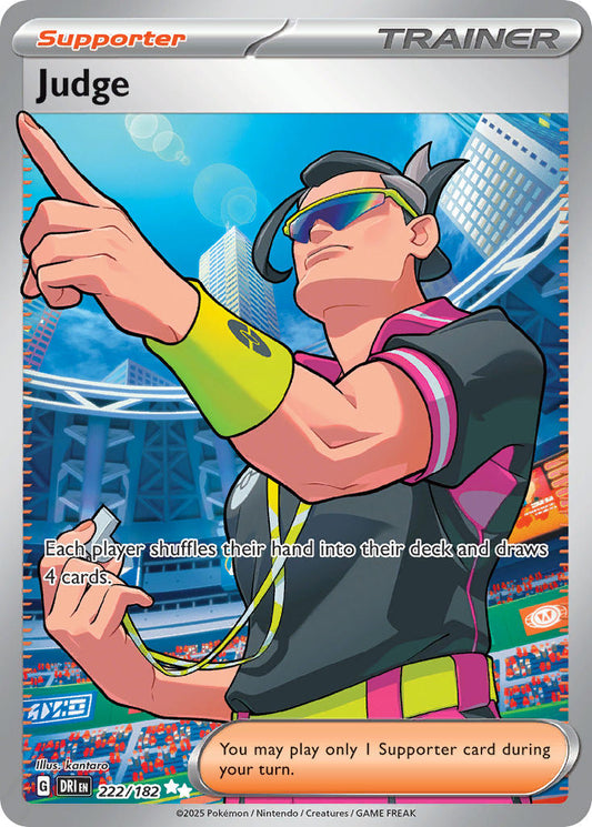 (222/182) Pokemon TCG Destined Rivals Single: Judge  Ultra Rare