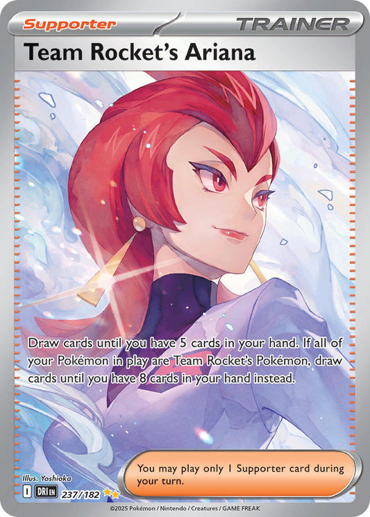 (237/182) Pokemon TCG Destined Rivals Single: Team Rocket's Ariana  Special Illustration Rare