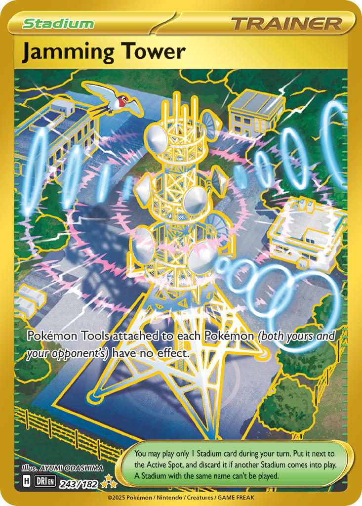 (243/182) Pokemon TCG Destined Rivals Single: Jamming Tower  Secret Rare