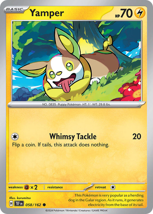 (058/162) Pokemon TCG Temporal Forces Single: Yamper   Common