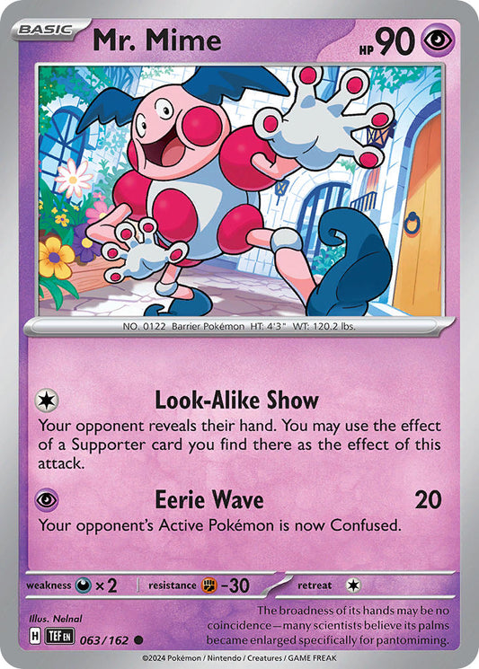 (063/162) Pokemon TCG Temporal Forces Single: Mr. Mime   Common