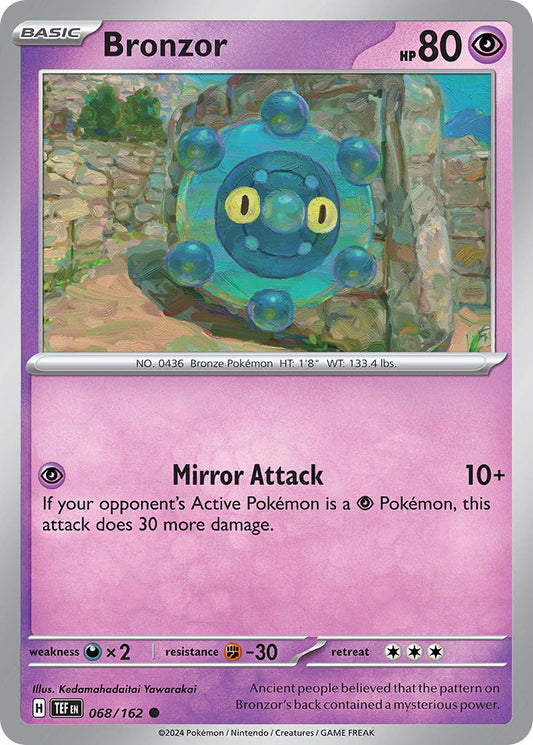 (068/162) Pokemon TCG Temporal Forces Single: Bronzor   Common