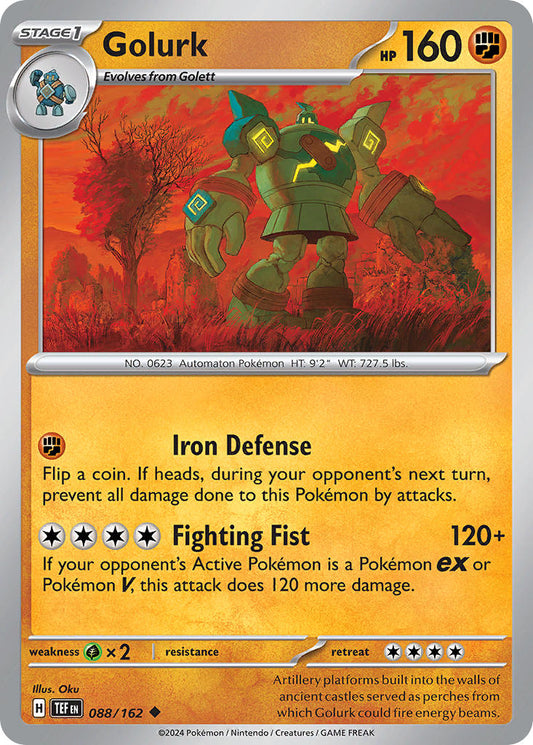 (088/162) Pokemon TCG Temporal Forces Single: Golurk   Uncommon