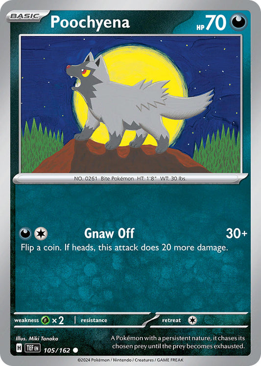 (105/162) Pokemon TCG Temporal Forces Single: Poochyena   Common