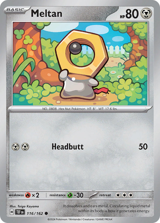 (116/162) Pokemon TCG Temporal Forces Single: Meltan   Common