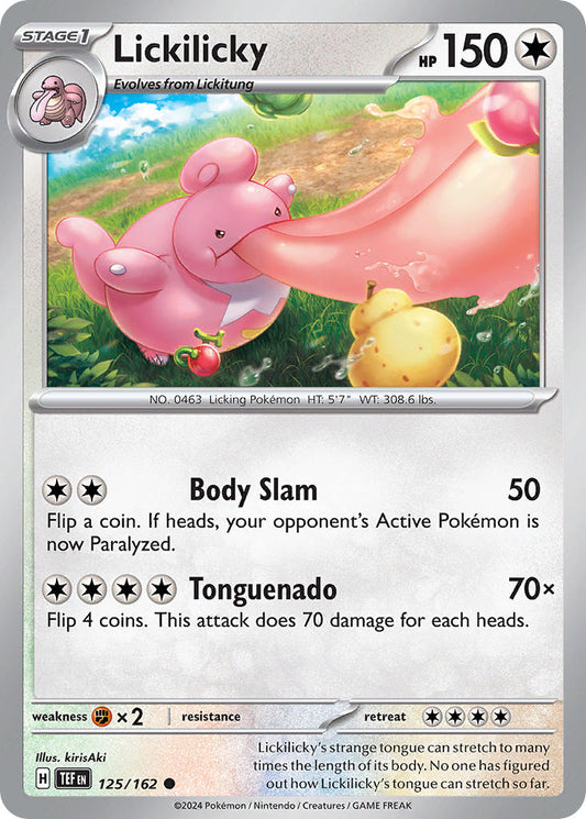 (125/162) Pokemon TCG Temporal Forces Single: Lickilicky  Reverse Holo Common