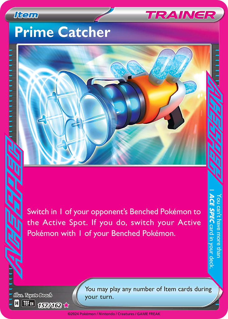 (157/162) Pokemon TCG Temporal Forces Single: Prime Catcher  ACE Rare