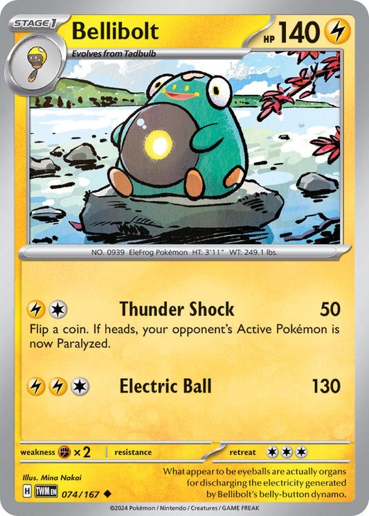 (074/167) Pokemon TCG Twilight Masquerade Single: Bellibolt   Uncommon