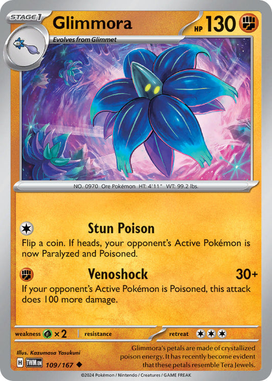 (109/167) Pokemon TCG Twilight Masquerade Single: Glimmora   Uncommon