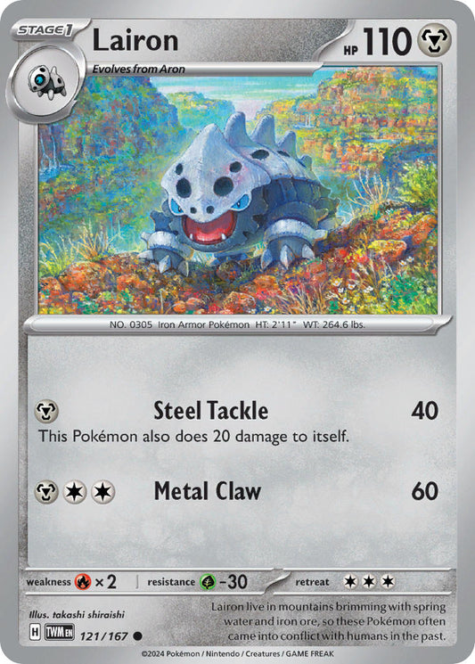 (121/167) Pokemon TCG Twilight Masquerade Single: Lairon   Common
