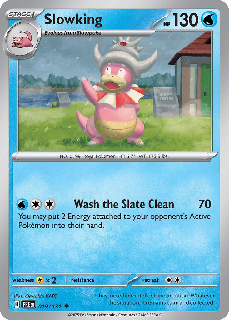 (019/131) Pokemon TCG Prismatic Evolutions Single: Slowking  Reverse Holo Uncommon