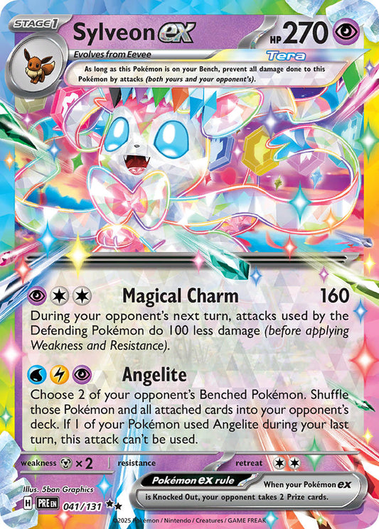 (041/131) Pokemon TCG Prismatic Evolutions: Additionals Single: Sylveon ex   Promo (Surprise Box Stamped Promo)