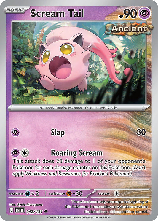 (042/131) Pokemon TCG Prismatic Evolutions: Additionals Single: Scream Tail   Uncommon (Poke Ball)