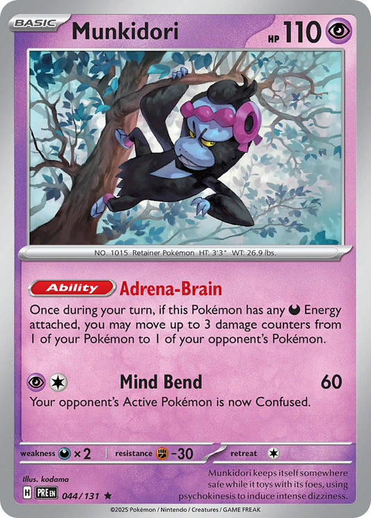 (044/131) Pokemon TCG Prismatic Evolutions: Additionals Single: Munkidori   Rare (Poke Ball)