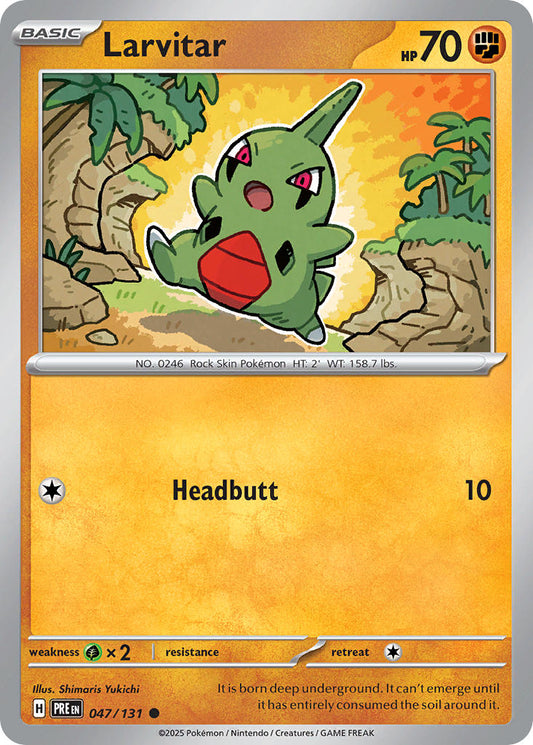 (047/131) Pokemon TCG Prismatic Evolutions: Additionals Single: Larvitar   Common (Poke Ball)
