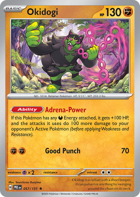 (057/131) Pokemon TCG Prismatic Evolutions: Additionals Single: Okidogi   Rare (Poke Ball)